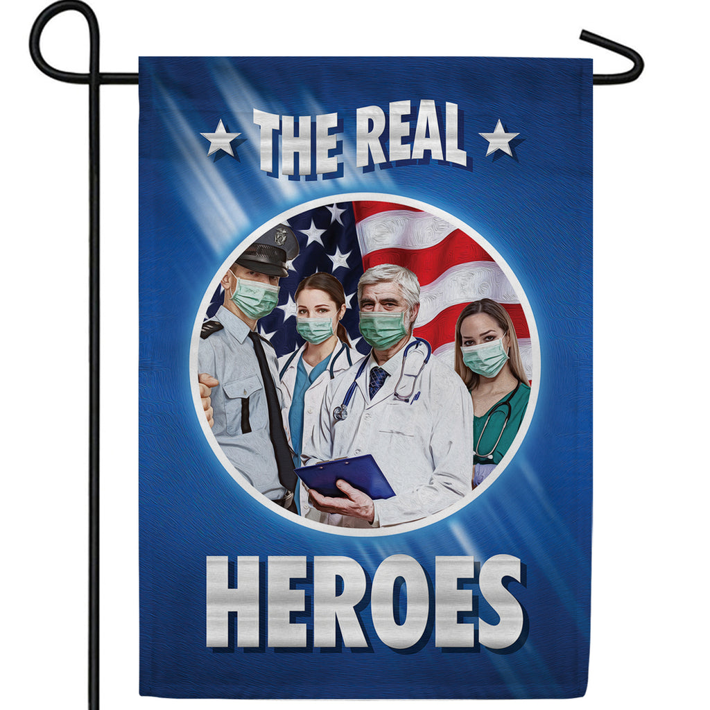 The Real Masked Heroes Double Sided Garden Flag