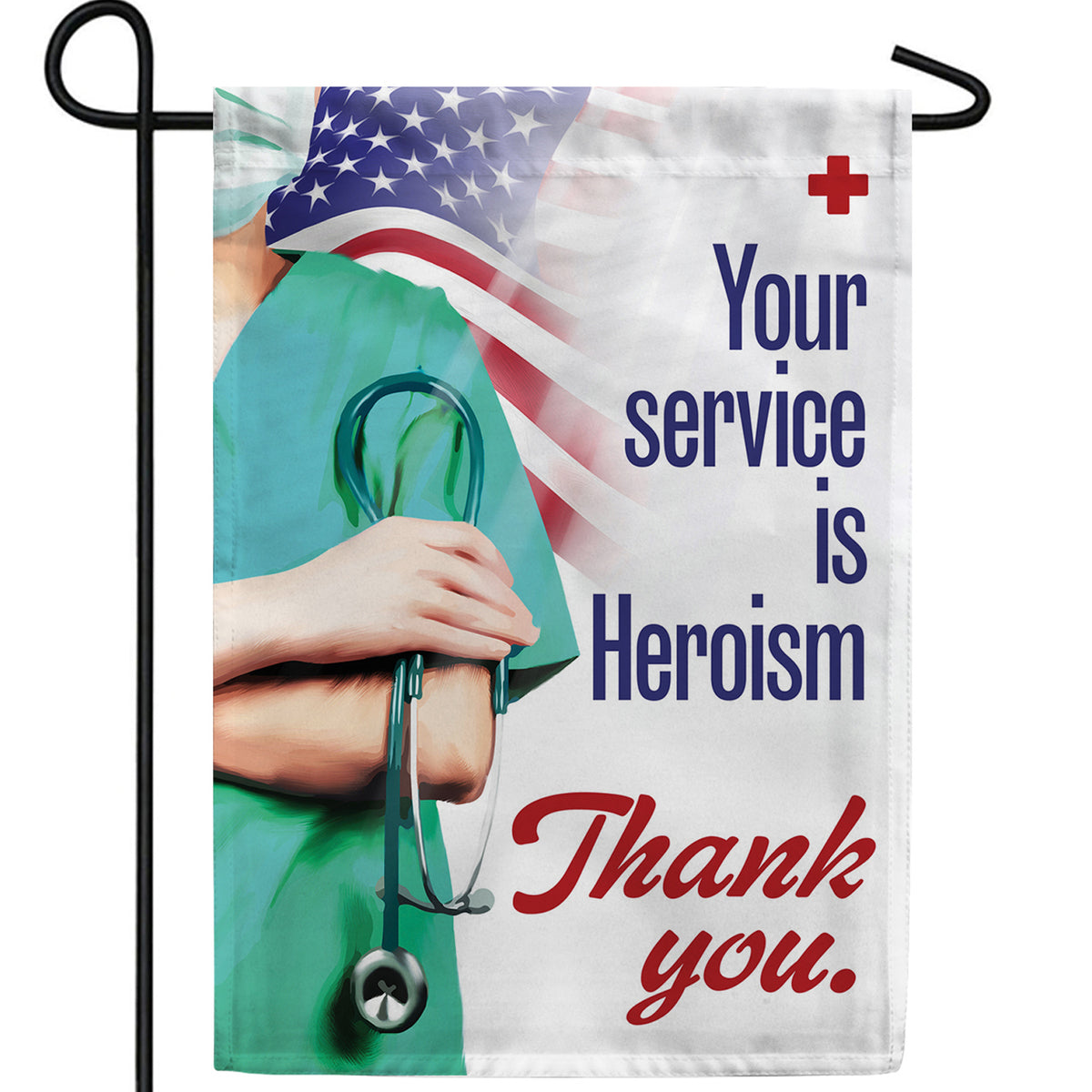 Coronavirus Warrior Double Sided Garden Flag