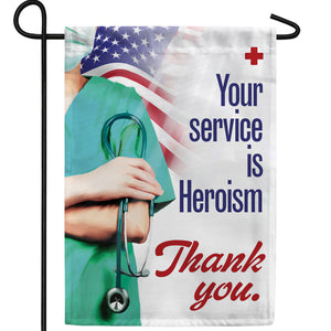 Coronavirus Warrior Double Sided Garden Flag