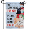 Help Us By Staying Home Double Sided Garden Flag