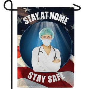 Doctor's Orders Stay At Home Double Sided Garden Flag
