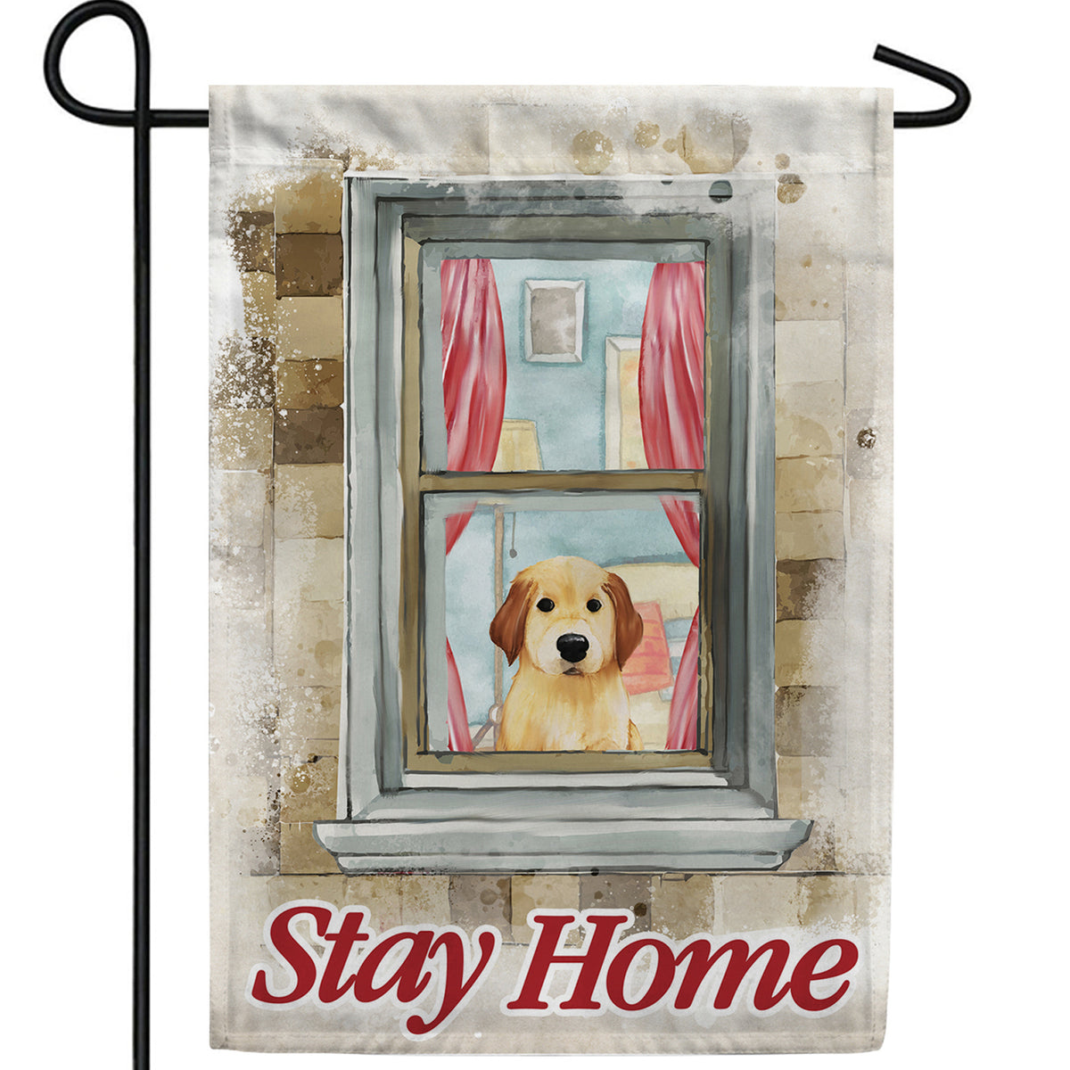 Please Obey And Stay Home Double Sided Garden Flag