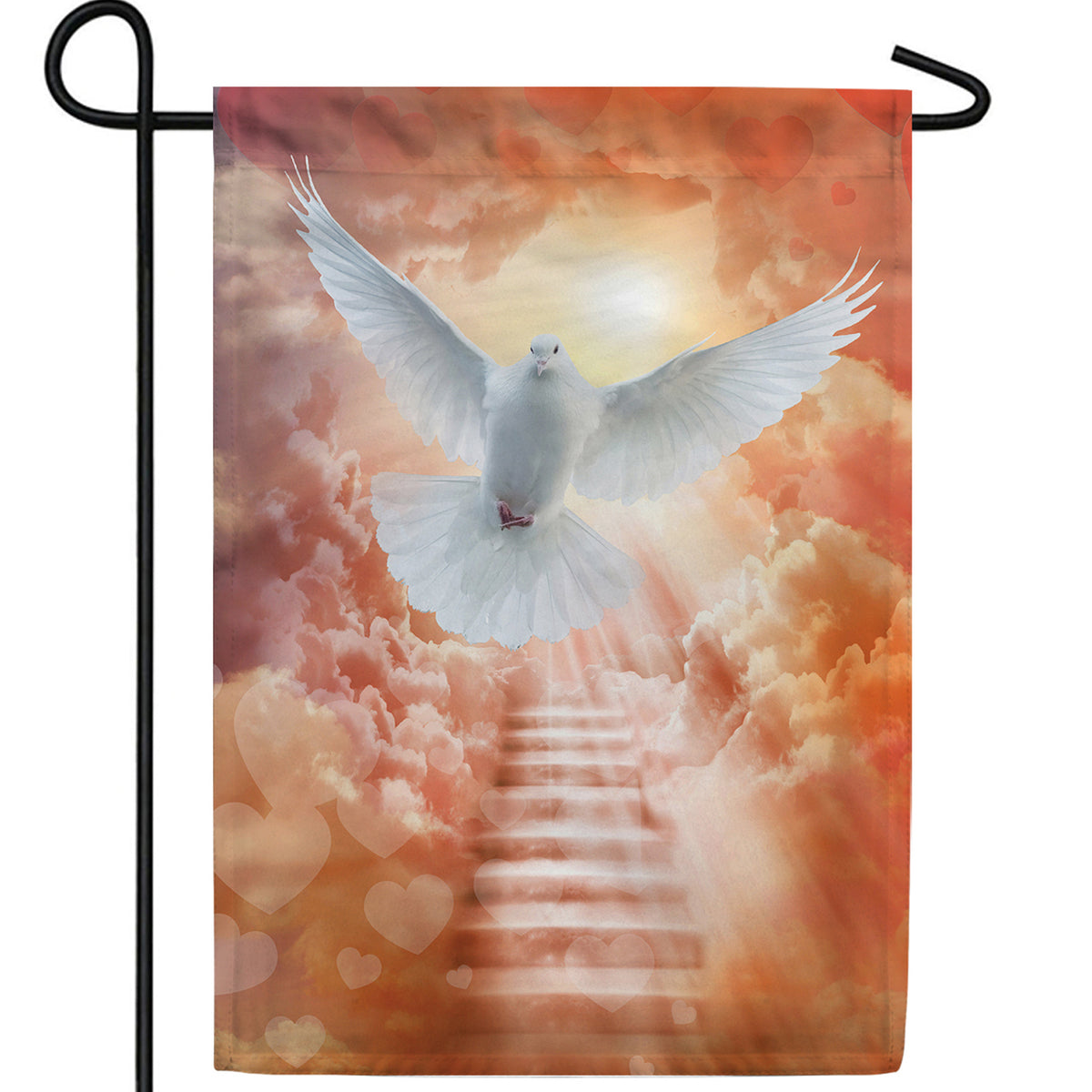 He Sends His Pure Sweet Love Double Sided Garden Flag