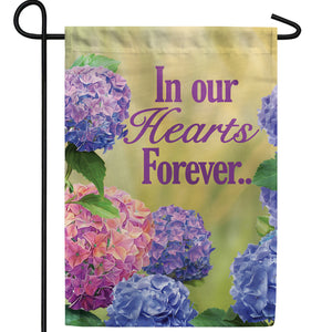 In Our Hearts Forever Double Sided Garden Flag