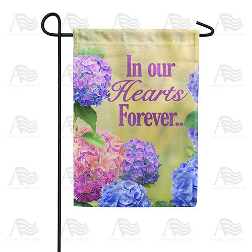 In Our Hearts Forever Double Sided Garden Flag
