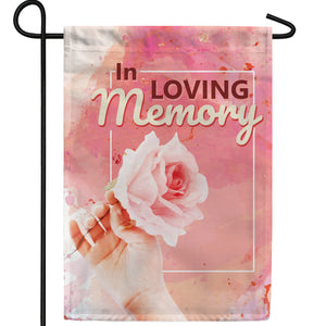 Remembrance Rose Double Sided Garden Flag