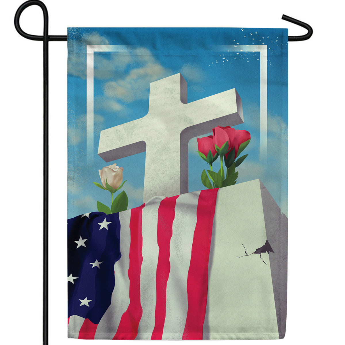 Patriotic Memorial Double Sided Garden Flag