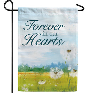 Forever In Our Hearts Dandelion Double Sided Garden Flag