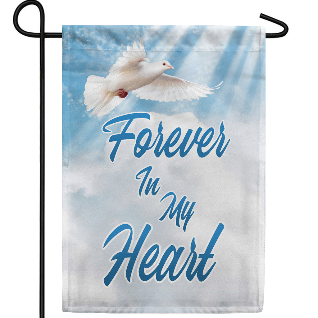 Forever In My Heart Double Sided Garden Flag