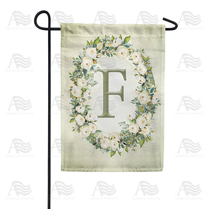 Sage Floral Monogram Garden Flag