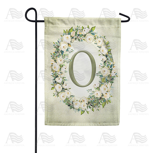 Sage Floral Monogram Garden Flag