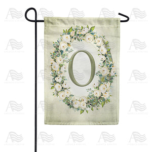 Sage Floral Monogram Garden Flag