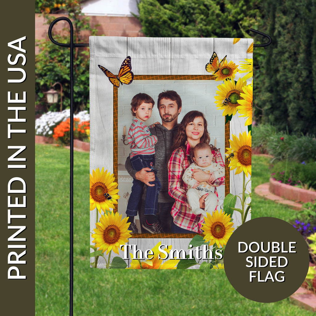 Personalized Country Sunflowers Garden Flag