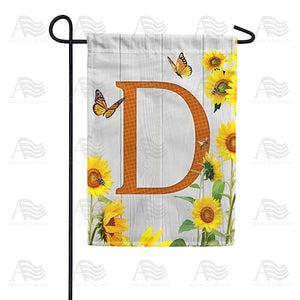 Country Sunflowers Monogram Double Sided Garden Flag