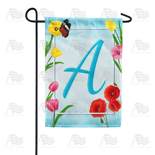Spring Beauties Monogram Double Sided Garden Flag