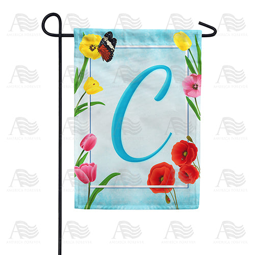 Spring Beauties Monogram Double Sided Garden Flag