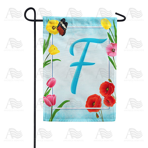 Spring Beauties Monogram Double Sided Garden Flag