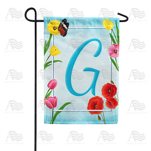 Spring Beauties Monogram Double Sided Garden Flag
