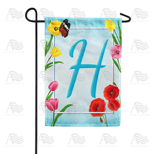 Spring Beauties Monogram Double Sided Garden Flag