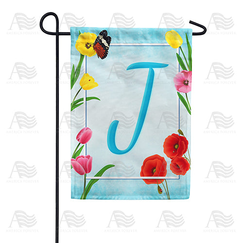 Spring Beauties Monogram Double Sided Garden Flag