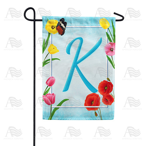 Spring Beauties Monogram Double Sided Garden Flag