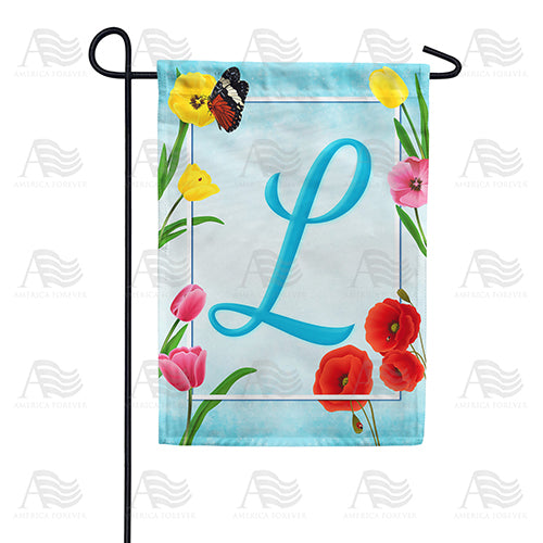 Spring Beauties Monogram Double Sided Garden Flag