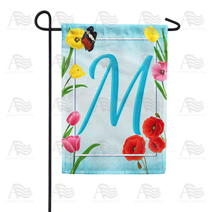 Spring Beauties Monogram Double Sided Garden Flag