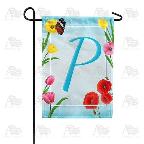 Spring Beauties Monogram Double Sided Garden Flag