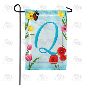Spring Beauties Monogram Double Sided Garden Flag