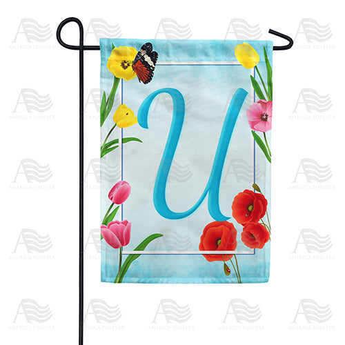 Spring Beauties Monogram Double Sided Garden Flag