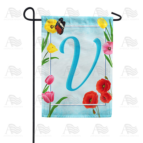Spring Beauties Monogram Double Sided Garden Flag