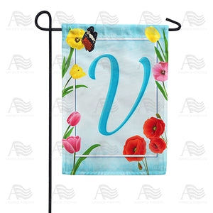 Spring Beauties Monogram Double Sided Garden Flag