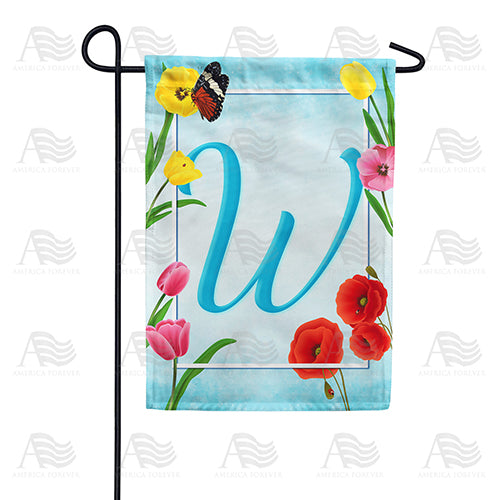 Spring Beauties Monogram Double Sided Garden Flag