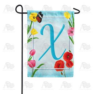Spring Beauties Monogram Double Sided Garden Flag