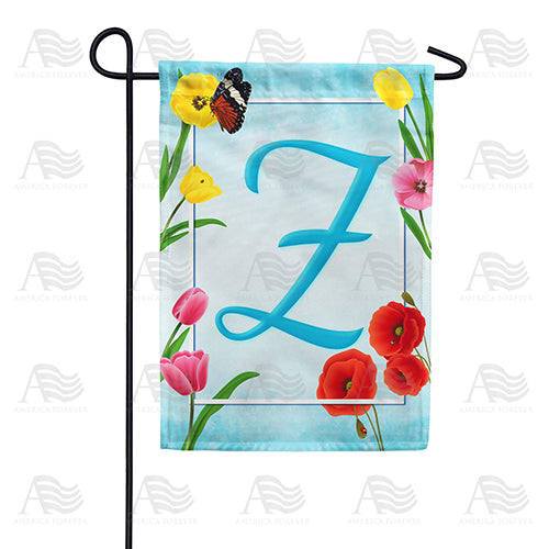 Spring Beauties Monogram Double Sided Garden Flag