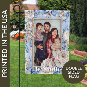 Personalized Old Fashion Flowers Garden Flag