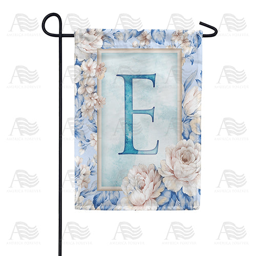 Old Fashion Flowers Monogram Double Sided Garden Flag