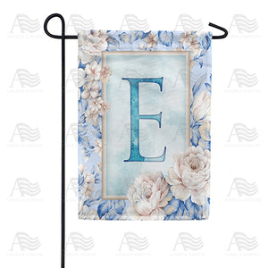 Old Fashion Flowers Monogram Double Sided Garden Flag