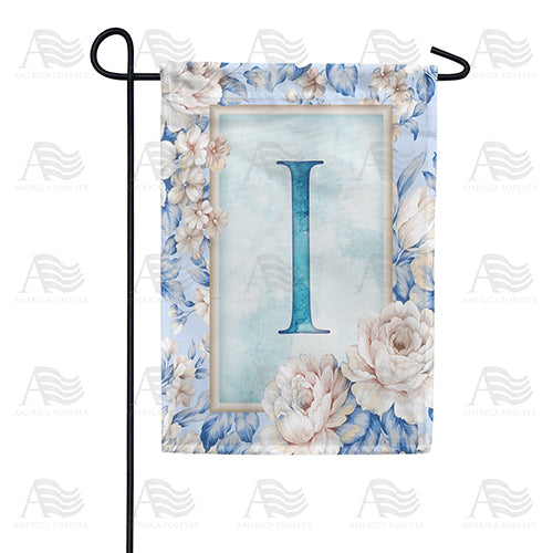 Old Fashion Flowers Monogram Double Sided Garden Flag
