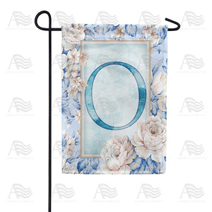 Old Fashion Flowers Monogram Double Sided Garden Flag