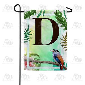 Tropical Bird Monogram Double Sided Garden Flag