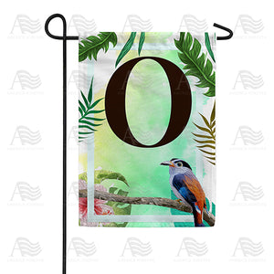 Tropical Bird Monogram Double Sided Garden Flag