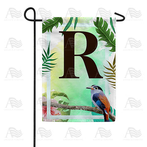 Tropical Bird Monogram Double Sided Garden Flag