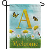 Loves Me, Loves Me Not Monogram Double Sided Garden Flag