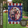 Personalized All American Old Wood Garden Flag