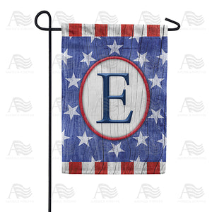 All American Old Wood Monogram Double Sided Garden Flag