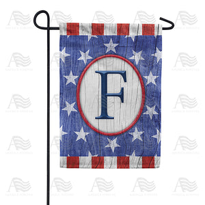 All American Old Wood Monogram Double Sided Garden Flag