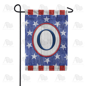 All American Old Wood Monogram Double Sided Garden Flag