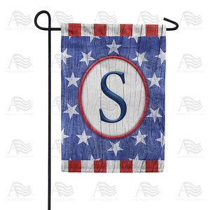 All American Old Wood Monogram Double Sided Garden Flag