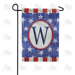 All American Old Wood Monogram Double Sided Garden Flag